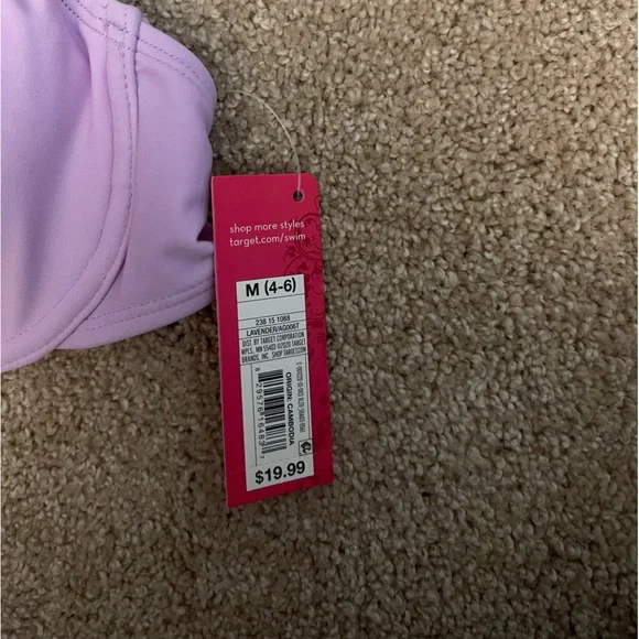 lavender shirred underwire bikini top - Picture 4 of 8